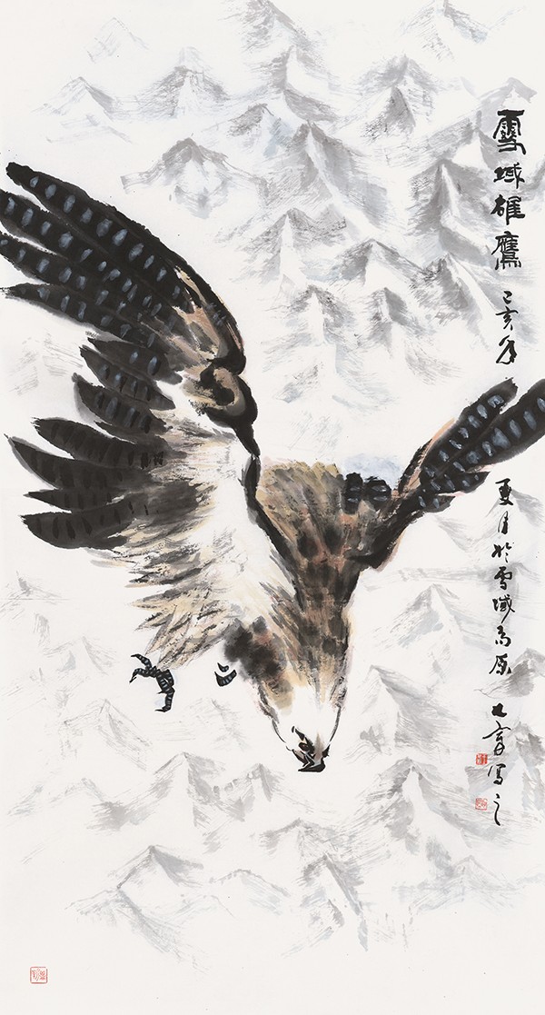 1746523535273950.jpg 2《雪域雄鹰》,180cmX96cm.jpg