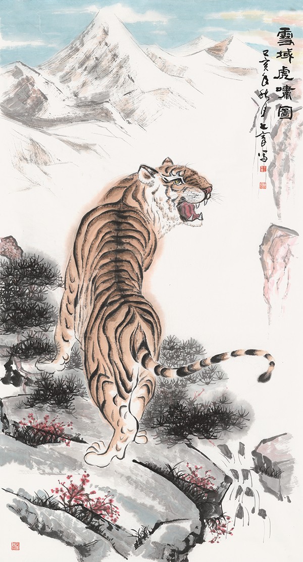 1746523543100921.jpg 3《雪域虎啸图》,180cm×97cm.jpg